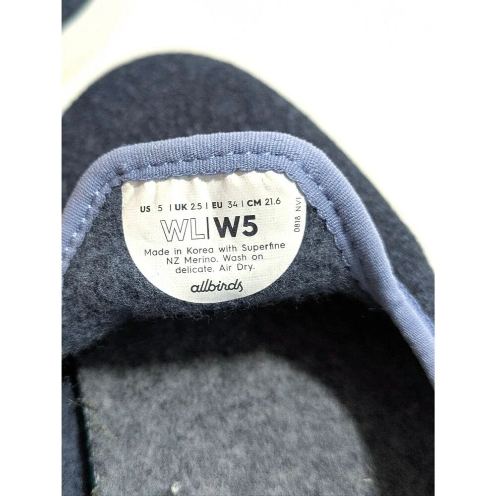 Allbirds Navy Blue Wool Loungers / Slip On Loafers - Size 5 Womens